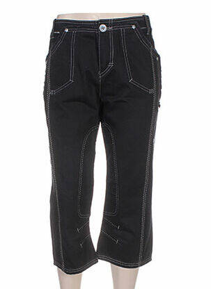 Pantalon trei sferturi negru R867 femeie