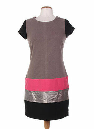 Rochie scurtă maro MISS CAPTAIN femeie