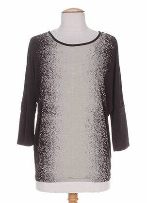 Tricou mâneci 3/4 mâneci 3/4 maro MISS CAPTAIN femeie