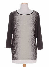 Tricou mâneci 3/4 mâneci 3/4 maro MISS CAPTAIN femme