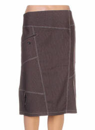 Fustă midi talie cu cleme maro QUATTRO femme
