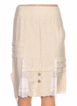 Fustă midi bej QUATTRO femeie