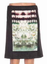 Fustă midi croială dreaptă negru QUATTRO femme