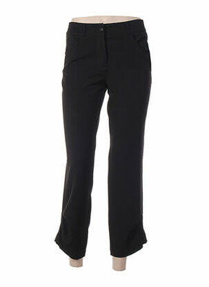 Pantalon 7/8 închidere cu fermoar sub clapetă cu nasturi talie joasă negru QUATTRO femeie