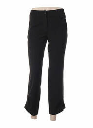 Pantalon 7/8 închidere cu fermoar sub clapetă cu nasturi talie joasă negru QUATTRO femme