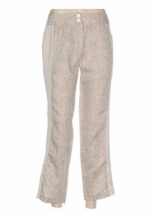 Pantalon 7/8 buzunare talie joasă bej QUATTRO femeie