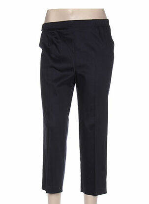 Pantalon trei sferturi talie elastică albastru QUATTRO femeie