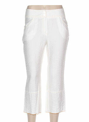 Pantalon trei sferturi alb QUATTRO femeie