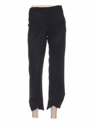 Pantalon 7/8 închidere cu fermoar sub clapetă cu nasturi talie joasă negru QUATTRO femeie