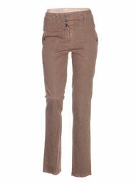 Pantalon croială dreaptă maro QUATTRO femme