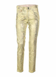 Pantalon slim conic mărime normală galben COUTURIST femme
