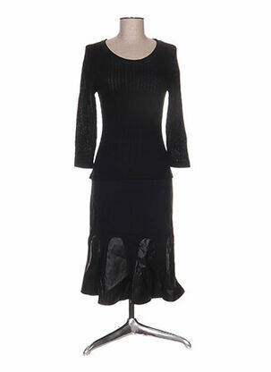 Rochie midi mâneci lungi mâneci lungi negru ANNE TURTAUT femeie