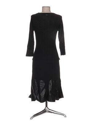 Rochie midi mâneci lungi mâneci lungi negru ANNE TURTAUT femeie
