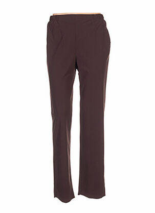 Pantalon drept talie elastică maro QUATTRO femeie
