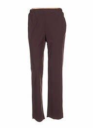 Pantalon drept talie elastică maro QUATTRO femme