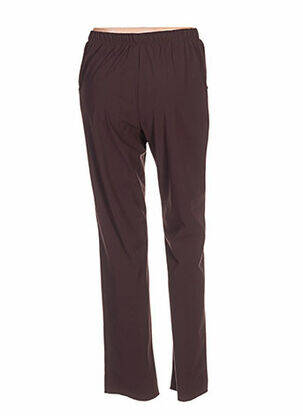 Pantalon drept talie elastică maro QUATTRO femeie