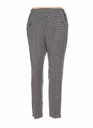 Pantalon drept talie elastică gri QUATTRO femme
