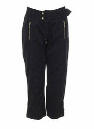 Pantalon trei sferturi mărime normală mărime normală negru STK femeie