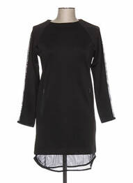 Rochie scurtă închidere cu fermoar la spate mâneci lungi negru REDSOUL femme