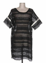 Rochie scurtă mâneci scurte mâneci scurte negru HANNY DEEP femeie