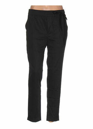 Pantalon drept închidere cu fermoar sub clapetă cu cârlig talie joasă negru REDSOUL femeie
