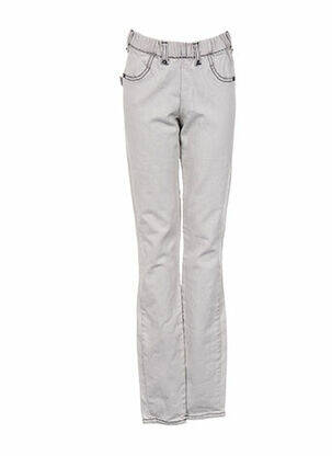 Pantalon slim talie elastică gri LEGZSKIN femeie
