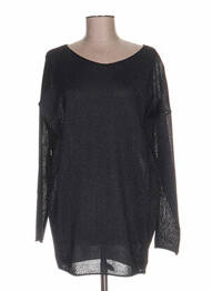 Pulover guler rotund mâneci lungi negru SARAH PACINI femme