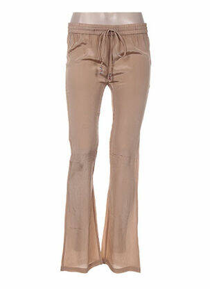 Pantalon drept talie elastică bej MINE DE RIEN femeie