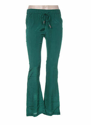 Pantalon drept talie elastică verde MINE DE RIEN femeie