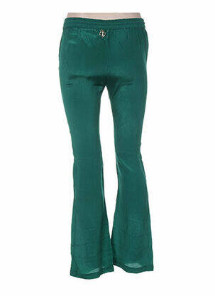 Pantalon drept talie elastică verde MINE DE RIEN femeie