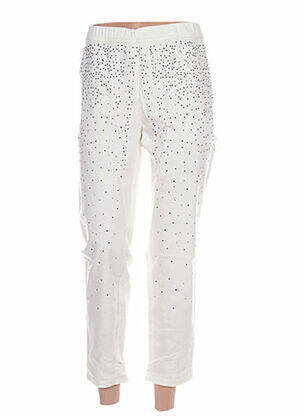 Pantalon drept elasticitate alb MIAMODA femeie