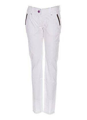 Pantalon 7/8 elasticitate talie joasă alb LA MARTINA femeie