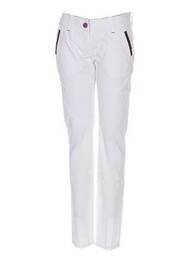 Pantalon 7/8 elasticitate talie joasă alb LA MARTINA femme
