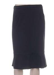 Fustă midi talie cu cleme negru PAUPORTÉ femme