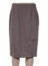 Fustă midi talie cu cleme gri PAUPORTÉ femme