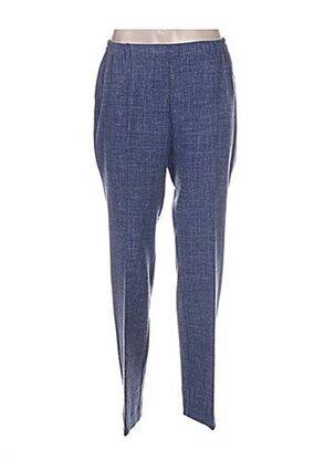 Pantalon drept talie elastică albastru WEINBERG femeie