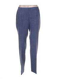 Pantalon drept talie elastică albastru WEINBERG femme