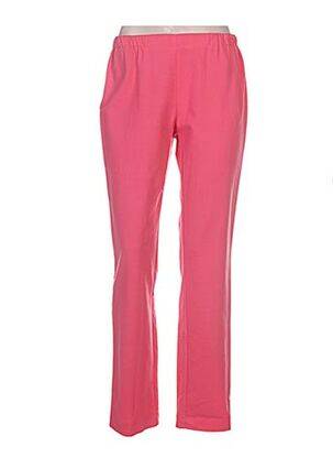 Pantalon drept talie elastică roz WEINBERG femeie