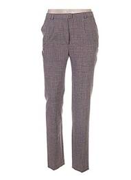 Pantalon drept închidere cu fermoar sub clapetă cu nasturi maro WEINBERG femme