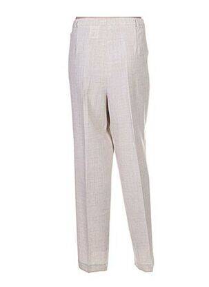 Pantalon drept talie elastică bej WEINBERG femeie