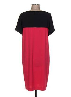 Rochie midi țesătură crep mâneci scurte roz PAUPORTÉ femeie