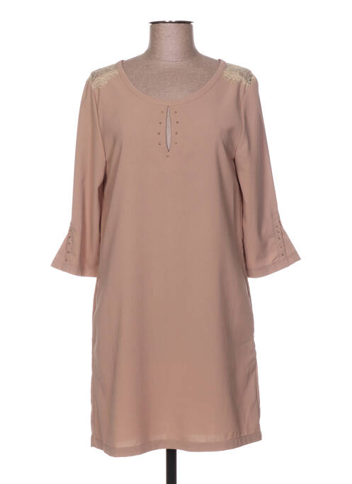 Rochie scurtă bej ZEPELINE femeie