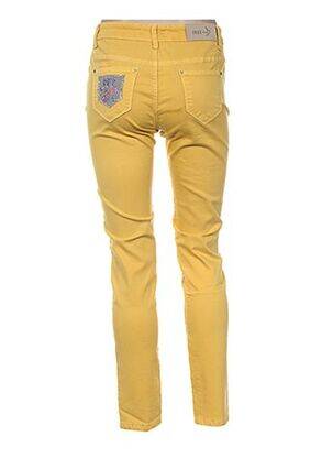 Pantalon slim talie joasă talie joasă galben FREE FOR HUMANITY femeie