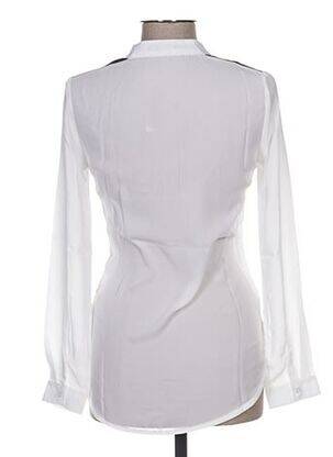 Bluză ușoară și transparentă mâneci lungi alb BY MONSHOWROOM femeie