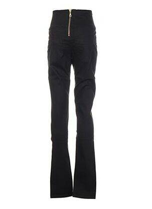 Pantalon slim talie înaltă talie înaltă negru PIECES femeie