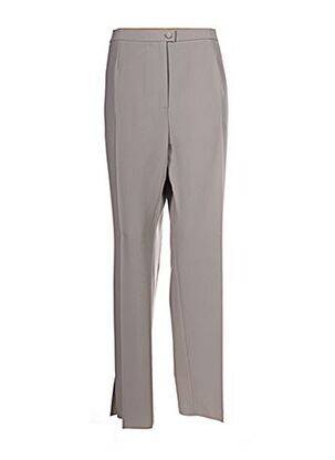Pantalon chino închidere cu fermoar sub clapetă cu nasturi gri KARTING femeie