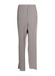 Pantalon chino închidere cu fermoar sub clapetă cu nasturi gri KARTING femme