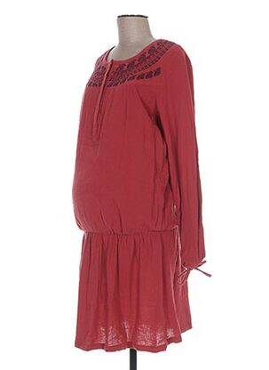 Rochie de maternitate guler rotund roșu COLLINE femeie