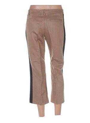 Pantalon trei sferturi croială dreaptă talie joasă maro LOLA femeie