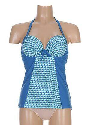 Top de baie bretele elastice reglabile albastru CURVY KATE femeie